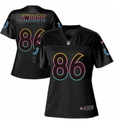 Women's Nike Indianapolis Colts #86 Erik Swoope Game Black Fashion NFL Jersey