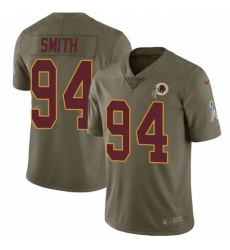 Men's Nike Washington Redskins #94 Preston Smith Limited Olive 2017 Salute to Service NFL Jersey