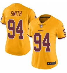Women's Nike Washington Redskins #94 Preston Smith Limited Gold Rush Vapor Untouchable NFL Jersey