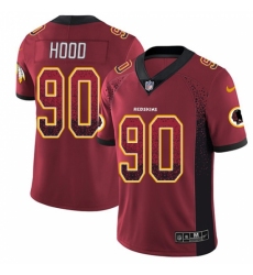 Men's Nike Washington Redskins #90 Ziggy Hood Limited Red Rush Drift Fashion NFL Jersey