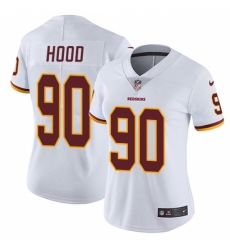 Women's Nike Washington Redskins #90 Ziggy Hood White Vapor Untouchable Limited Player NFL Jersey