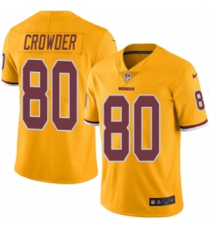 Men's Nike Washington Redskins #80 Jamison Crowder Limited Gold Rush Vapor Untouchable NFL Jersey