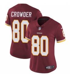 Women's Nike Washington Redskins #80 Jamison Crowder Burgundy Red Team Color Vapor Untouchable Limited Player NFL Jersey