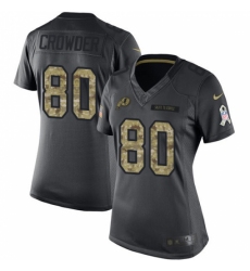 Women's Nike Washington Redskins #80 Jamison Crowder Limited Black 2016 Salute to Service NFL Jersey