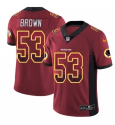 Men's Nike Washington Redskins #53 Zach Brown Limited Red Rush Drift Fashion NFL Jersey