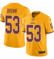 Men's Nike Washington Redskins #56 Zach Brown Limited Gold Rush Vapor Untouchable NFL Jersey