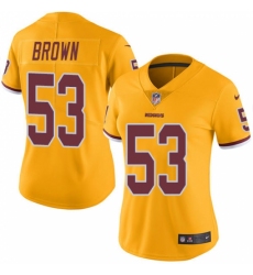 Women's Nike Washington Redskins #56 Zach Brown Limited Gold Rush Vapor Untouchable NFL Jersey