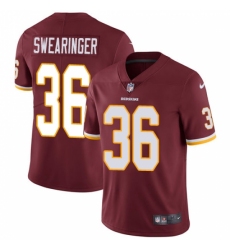 Men's Nike Washington Redskins #36 D.J. Swearinger Burgundy Red Team Color Vapor Untouchable Limited Player NFL Jersey