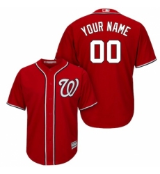 Men's Washington Nationals Majestic Red Cool Base Custom Jersey