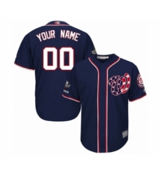 Youth Washington Nationals Customized Authentic Navy Blue Alternate 2 Cool Base 2019 World Series Champions Baseball Jersey