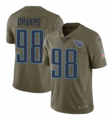 Men's Nike Tennessee Titans #98 Brian Orakpo Limited Olive 2017 Salute to Service NFL Jersey