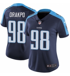 Women's Nike Tennessee Titans #98 Brian Orakpo Navy Blue Alternate Vapor Untouchable Limited Player NFL Jersey