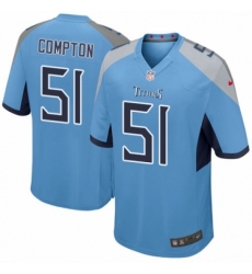 Men's Nike Tennessee Titans #51 Will Compton Game Light Blue Alternate NFL Jersey