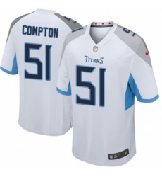 Men's Nike Tennessee Titans #51 Will Compton Game White NFL Jersey