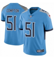 Men's Nike Tennessee Titans #51 Will Compton Light Blue Alternate Vapor Untouchable Limited Player NFL Jersey