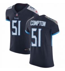 Men's Nike Tennessee Titans #51 Will Compton Navy Blue Team Color Vapor Untouchable Elite Player NFL Jersey