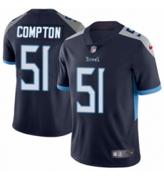 Men's Nike Tennessee Titans #51 Will Compton Navy Blue Team Color Vapor Untouchable Limited Player NFL Jersey