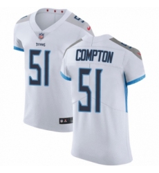 Men's Nike Tennessee Titans #51 Will Compton White Vapor Untouchable Elite Player NFL Jersey