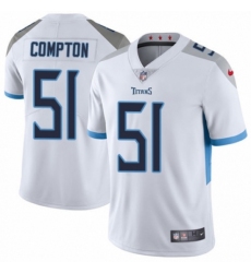 Men's Nike Tennessee Titans #51 Will Compton White Vapor Untouchable Limited Player NFL Jersey