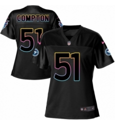 Women's Nike Tennessee Titans #51 Will Compton Game Black Fashion NFL Jersey