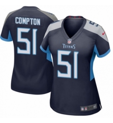 Women's Nike Tennessee Titans #51 Will Compton Game Navy Blue Team Color NFL Jersey