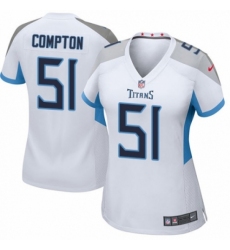 Women's Nike Tennessee Titans #51 Will Compton Game White NFL Jersey