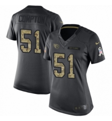 Women's Nike Tennessee Titans #51 Will Compton Limited Black 2016 Salute to Service NFL Jersey