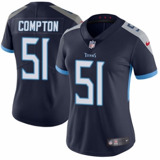 Women's Nike Tennessee Titans #51 Will Compton Navy Blue Team Color Vapor Untouchable Limited Player NFL Jersey Women's Nike Tennessee Titans #51 Will Compton Navy Blue Team Color Vapor Untouchable Limited Player NFL Jersey
