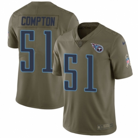 Youth Nike Tennessee Titans #51 Will Compton Limited Olive 2017 Salute to Service NFL Jersey Youth Nike Tennessee Titans #51 Will Compton Limited Olive 2017 Salute to Service NFL Jersey