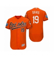 Men's Orange Baltimore Orioles #19 Chris Davis 2018 Spring Training Flex Base Jersey