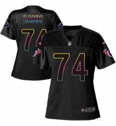 Women's Nike Houston Texans #74 Kendall Lamm Game Black Fashion NFL Jersey