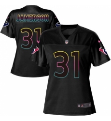 Women's Nike Houston Texans #31 Natrell Jamerson Game Black Fashion NFL Jersey