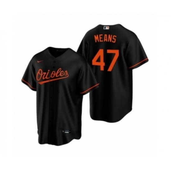 Women's Baltimore Orioles #22 John Means Nike Black Replica Alternate Jersey Women's Baltimore Orioles #22 John Means Nike Black Replica Alternate Jersey