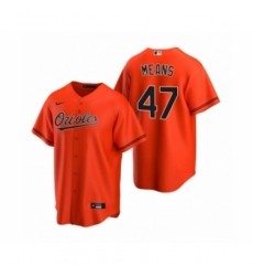 Women's Baltimore Orioles #47 John Means Nike Orange 2020 Replica Alternate Jersey