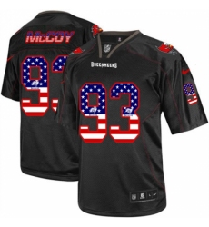 Men's Nike Tampa Bay Buccaneers #93 Gerald McCoy Elite Black USA Flag Fashion NFL Jersey