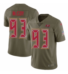 Men's Nike Tampa Bay Buccaneers #93 Gerald McCoy Limited Olive 2017 Salute to Service NFL Jersey