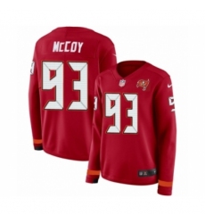 Women's Nike Tampa Bay Buccaneers #93 Gerald McCoy Limited Red Therma Long Sleeve NFL Jersey
