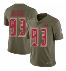Youth Nike Tampa Bay Buccaneers #93 Gerald McCoy Limited Olive 2017 Salute to Service NFL Jersey