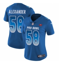 Women's Nike Tampa Bay Buccaneers #58 Kwon Alexander Limited Royal Blue 2018 Pro Bowl NFL Jersey