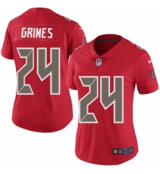 Women's Nike Tampa Bay Buccaneers #24 Brent Grimes Limited Red Rush Vapor Untouchable NFL Jersey