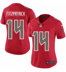 Women's Nike Tampa Bay Buccaneers #14 Ryan Fitzpatrick Limited Red Rush Vapor Untouchable NFL Jersey