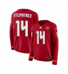 Women's Nike Tampa Bay Buccaneers #14 Ryan Fitzpatrick Limited Red Therma Long Sleeve NFL Jersey