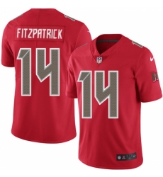 Youth Nike Tampa Bay Buccaneers #14 Ryan Fitzpatrick Limited Red Rush Vapor Untouchable NFL Jersey