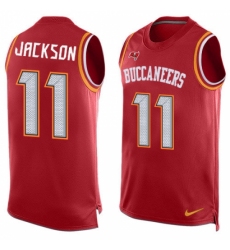 Men's Nike Tampa Bay Buccaneers #11 DeSean Jackson Limited Red Player Name & Number Tank Top NFL Jersey