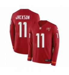 Men's Nike Tampa Bay Buccaneers #11 DeSean Jackson Limited Red Therma Long Sleeve NFL Jersey