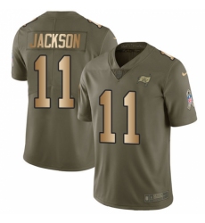 Youth Nike Tampa Bay Buccaneers #11 DeSean Jackson Limited Olive/Gold 2017 Salute to Service NFL Jersey