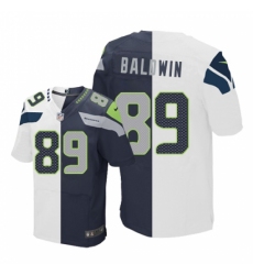 Men's Nike Seattle Seahawks #89 Doug Baldwin Elite Navy/White Split Fashion NFL Jersey