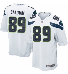 Men's Nike Seattle Seahawks #89 Doug Baldwin Game White NFL Jersey