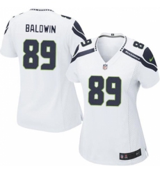 Women's Nike Seattle Seahawks #89 Doug Baldwin Game White NFL Jersey
