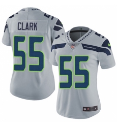 Women's Nike Seattle Seahawks #55 Frank Clark Elite Grey Alternate NFL Jersey